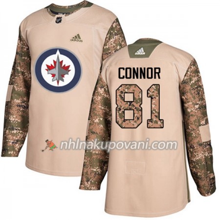 Winnipeg Jets Dresy Kyle Connor 81 Adidas 2017-2018 Camo Veterans Day Practice Authentic - Pánské